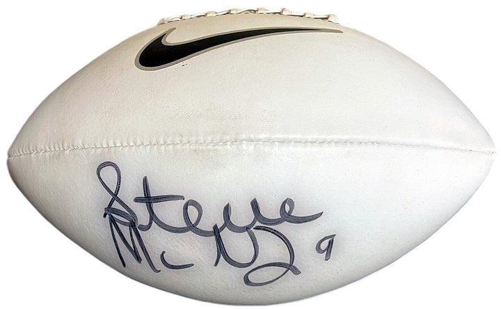 Steve McNair signed Nike Logo Full Size White Panel Football #9– Beckett Review