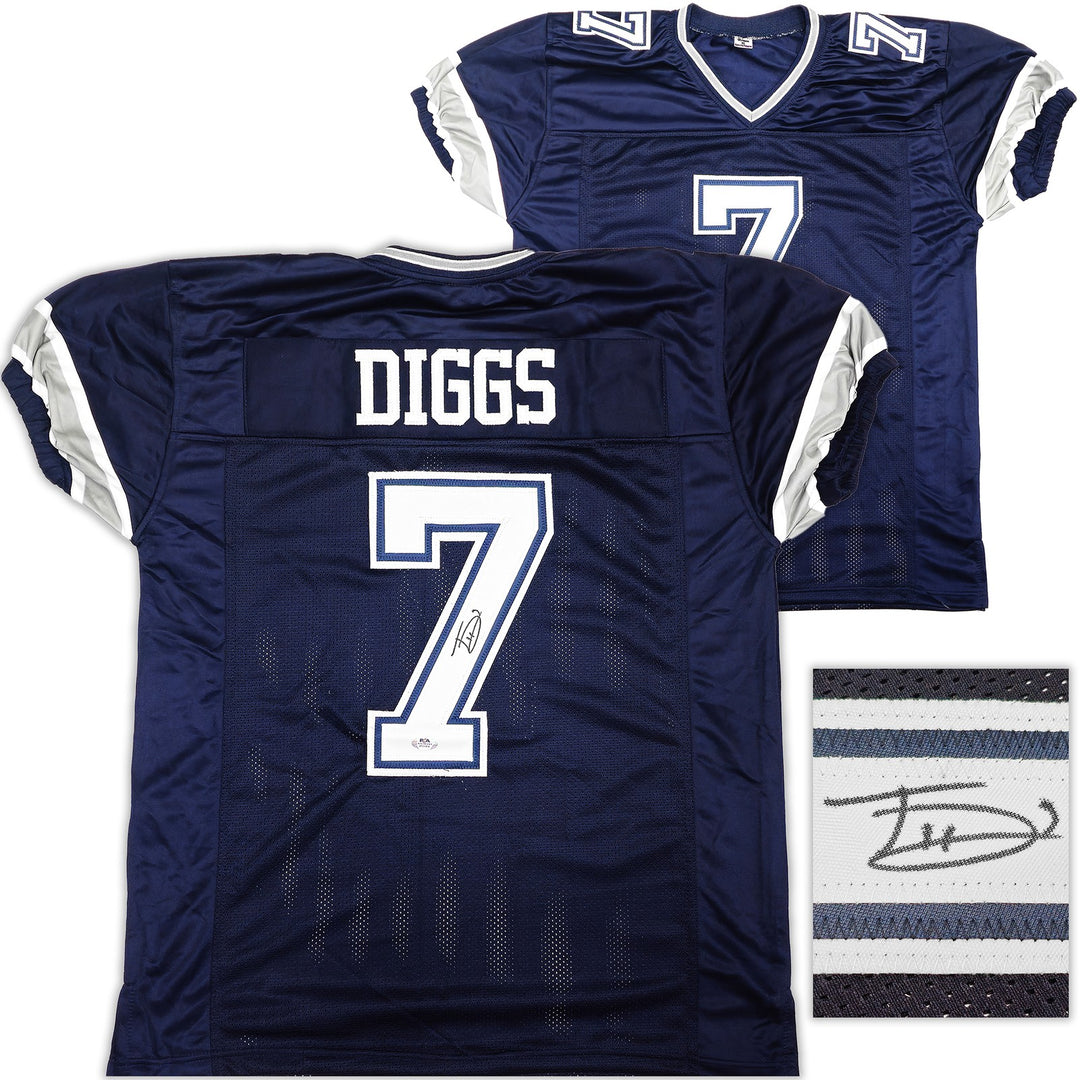 Dallas Cowboys Trevon Diggs Autographed Signed Blue Jersey PSA/DNA