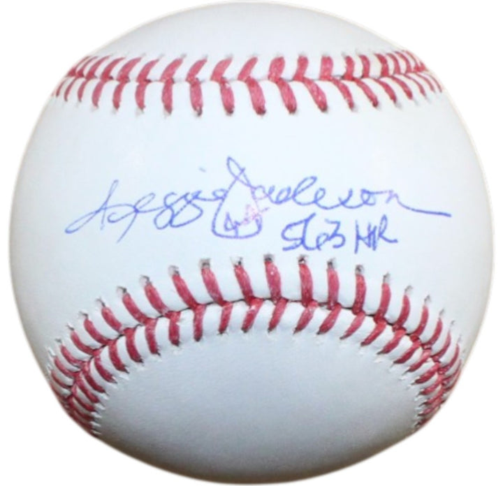 Reggie Jackson Autographed New York Yankees OML Baseball 563 HR Beckett 55364