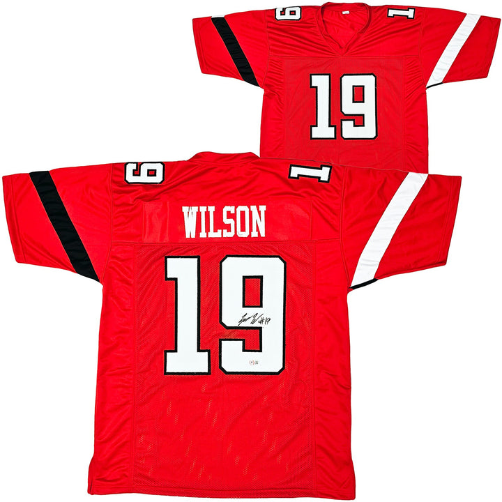 Texas Tech Red Raiders Tyree Wilson Autographed Signed Red Jersey Beckett Wit
