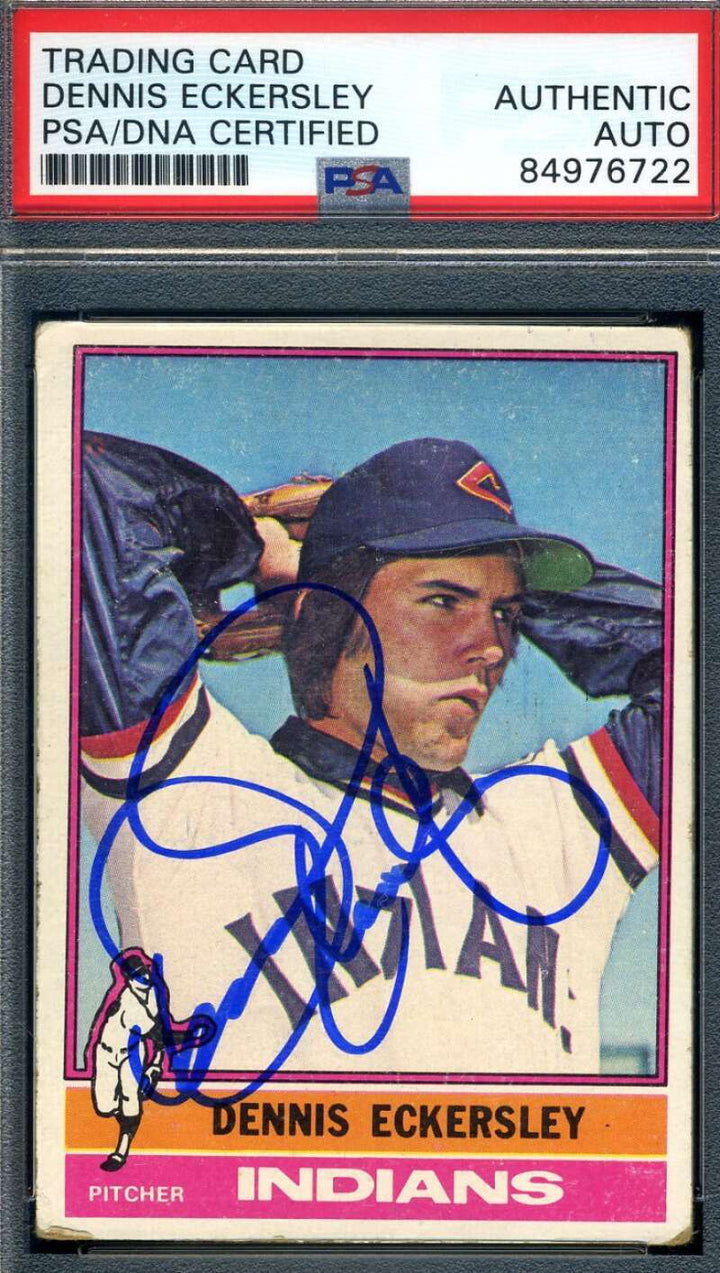 Dennis Eckersley PSA DNA Signed 1976 Topps Rookie Autograph