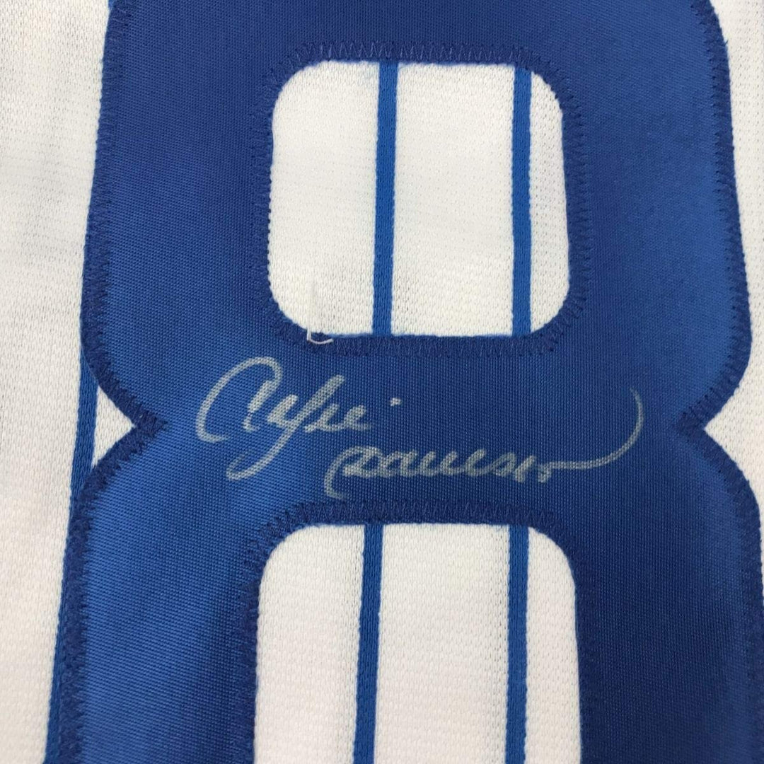 Autographed/Signed Andre Dawson Chicago White Pinstripe Jersey JSA COA
