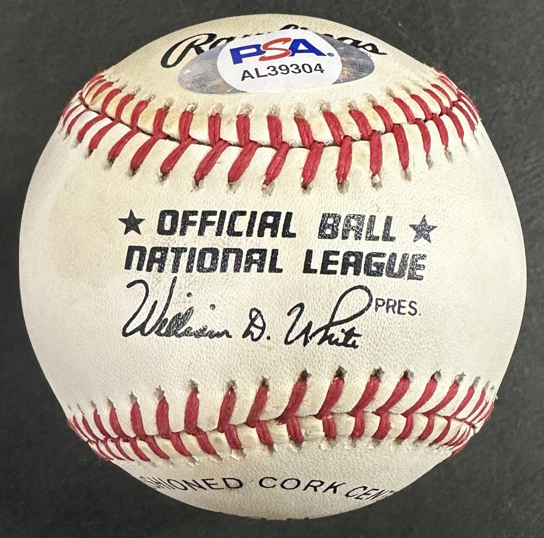 Hank Aaron Signed Official NL Baseball Atlanta Braves Autograph PSA COA HOF