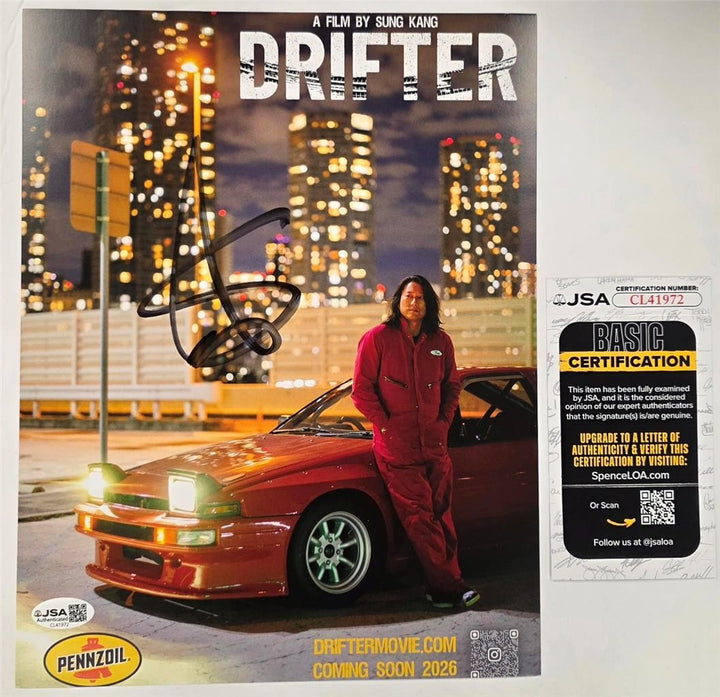 Sung Kang signed Drifter 8.5x11 Promo Poster Photo autograph ~ JSA COA