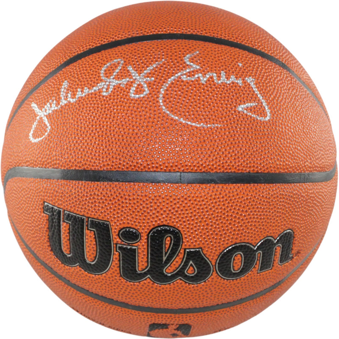 Julius Erving Autographed Philadelphia 76ers Wilson Basketball Beckett 54674