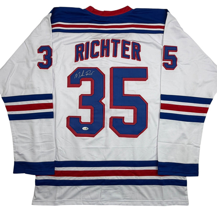 Autographed/Signed MIKE RICHTER New York White Jersey PSA/DNA COA Auto
