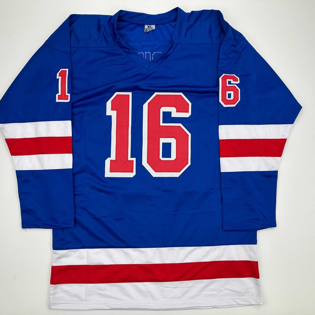 Facsimile Autographed Vincent Trocheck New York Blue Reprint Jersey Size Mens XL