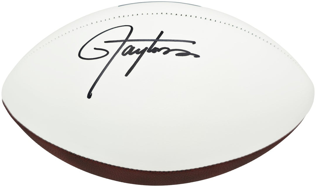 Lawrence Taylor Signed Football New York Giants Beckett BAS Witness