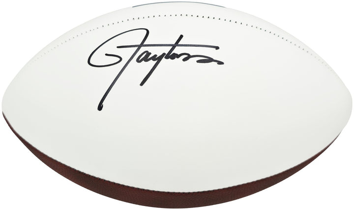 Lawrence Taylor Signed Football New York Giants Beckett BAS Witness