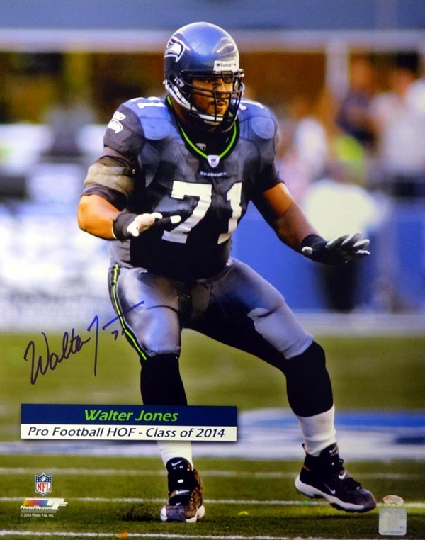 Walter Jones Autographed Signed 16x20 Photo Seattle Seahawks MCS Holo