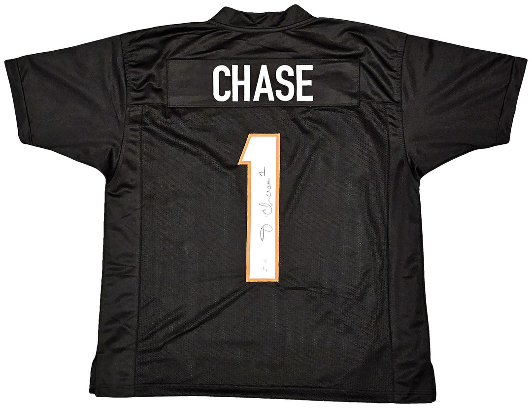 Cincinnati Bengals Ja'Marr Chase Signed Black Jersey Beckett Witness