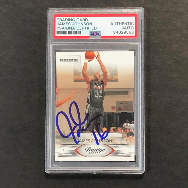 2009-10 Panini Prestige #166 James Johnson Signed Card AUTO PSA/DNA Slabbed RC B