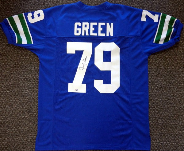 Seattle Seahawks Jacob Green Autographed Signed Blue Jersey MCS Holo