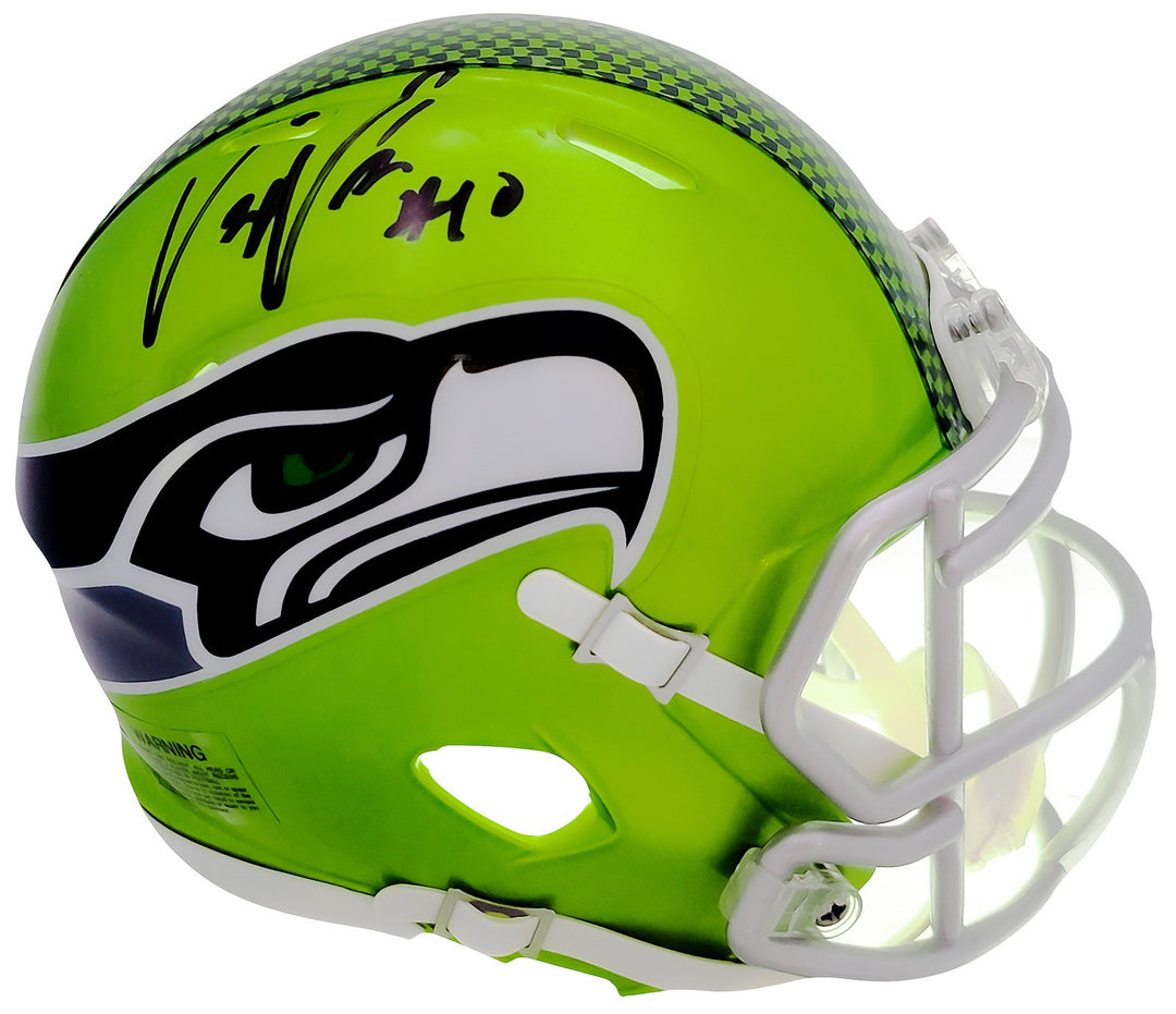 Uchenna Nwosu Signed Seattle Seahawks Flash Green Speed Mini Helmet MCS Holo