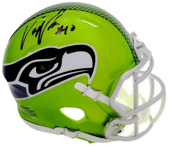 Uchenna Nwosu Signed Seattle Seahawks Flash Green Speed Mini Helmet MCS Holo