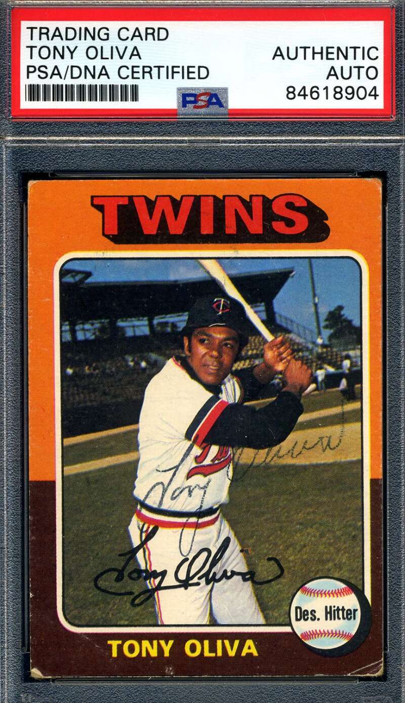 Tony Oliva PSA DNA Signed 1975 Topps Autograph