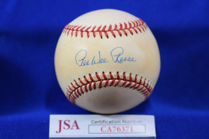 Pee Wee Reese JSA COA Autographed National League ONL Signed Baseball