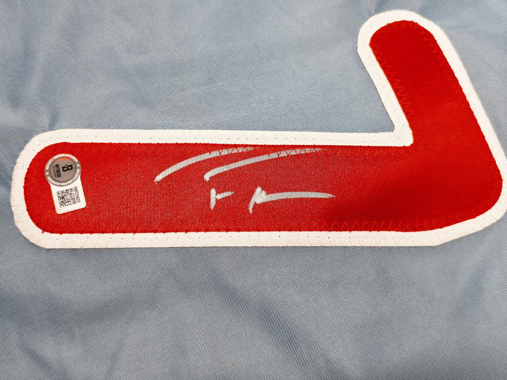 Philadelphia Phillies Trea Turner Signed Blue Jersey Beckett Witness