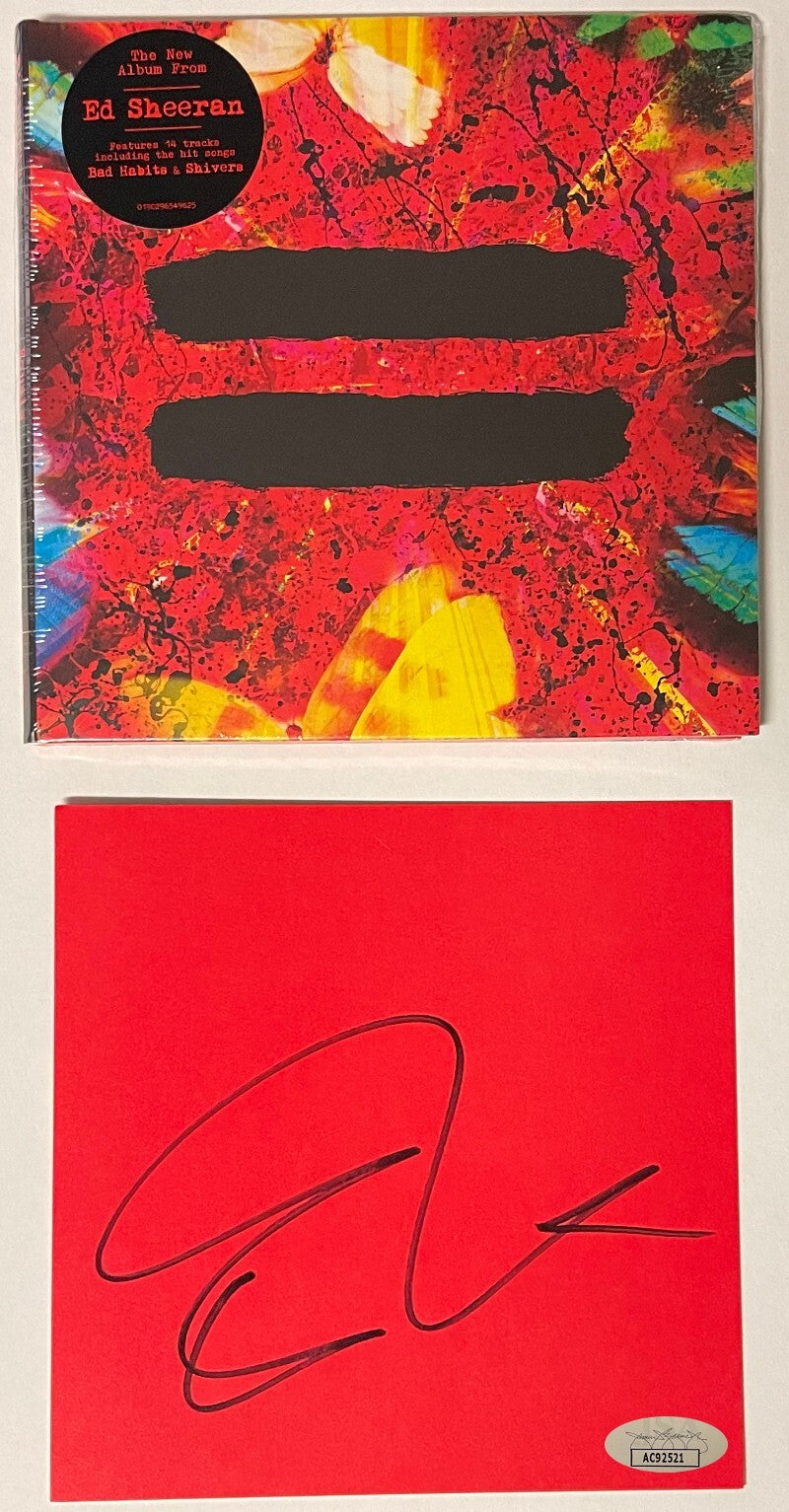 Ed Sheeran signed 2021 Equals Art Insert Card w/ NEW CD-JSA- Shivers/Bad Habits