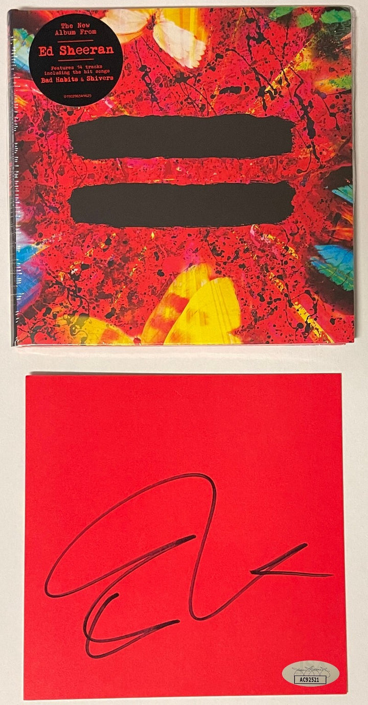 Ed Sheeran signed 2021 Equals Art Insert Card w/ NEW CD-JSA- Shivers/Bad Habits