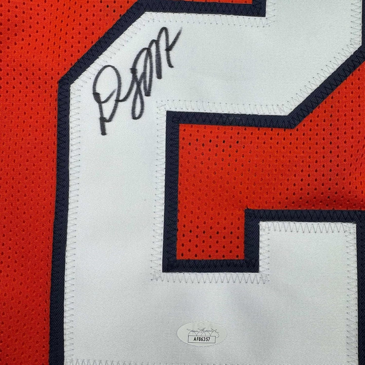 Framed Signed D.J. DJ Moore 35x39 Chicago TB Orange Jersey JSA COA