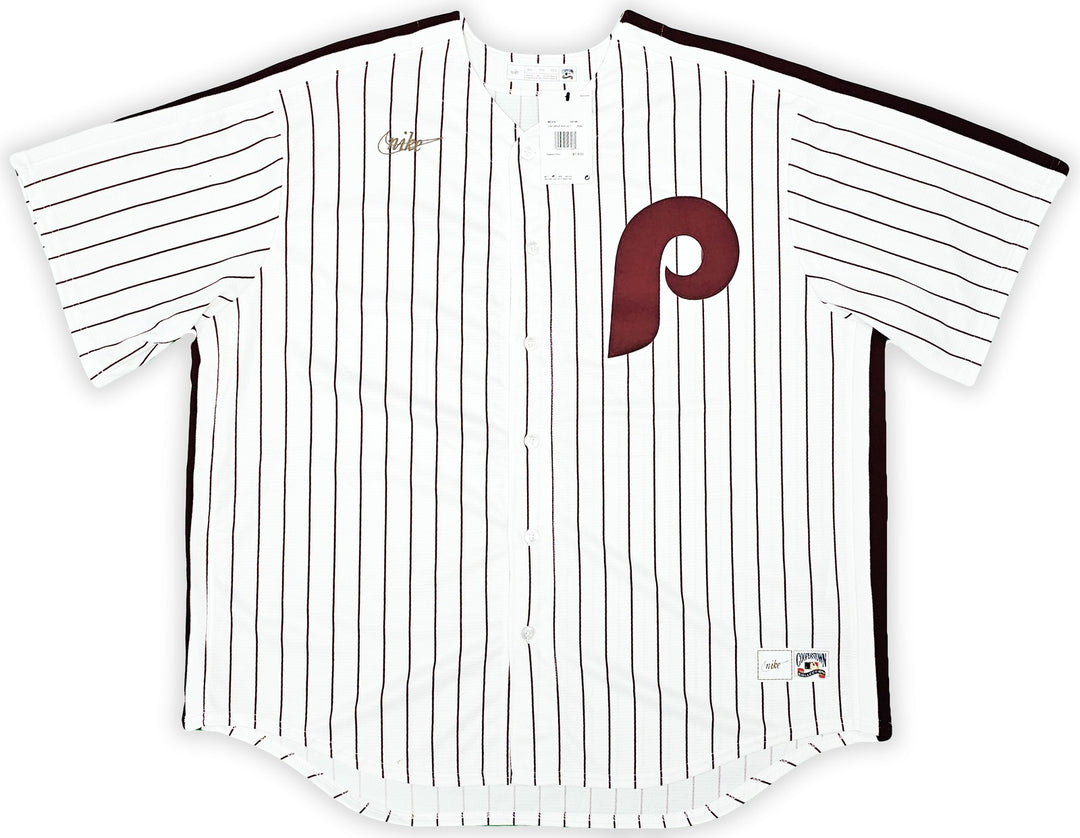 Phillies Mike Schmidt Auto White Nike Cooperstown Collection Jersey Sz XXL BAS