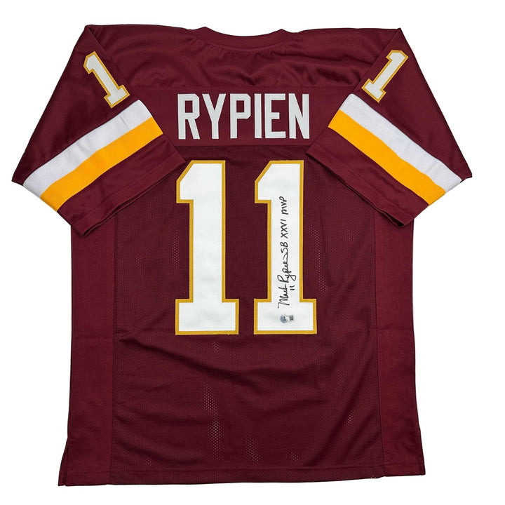 Signed Mark Rypien SB XXVI MVP Washington Burgundy Jersey JSA COA