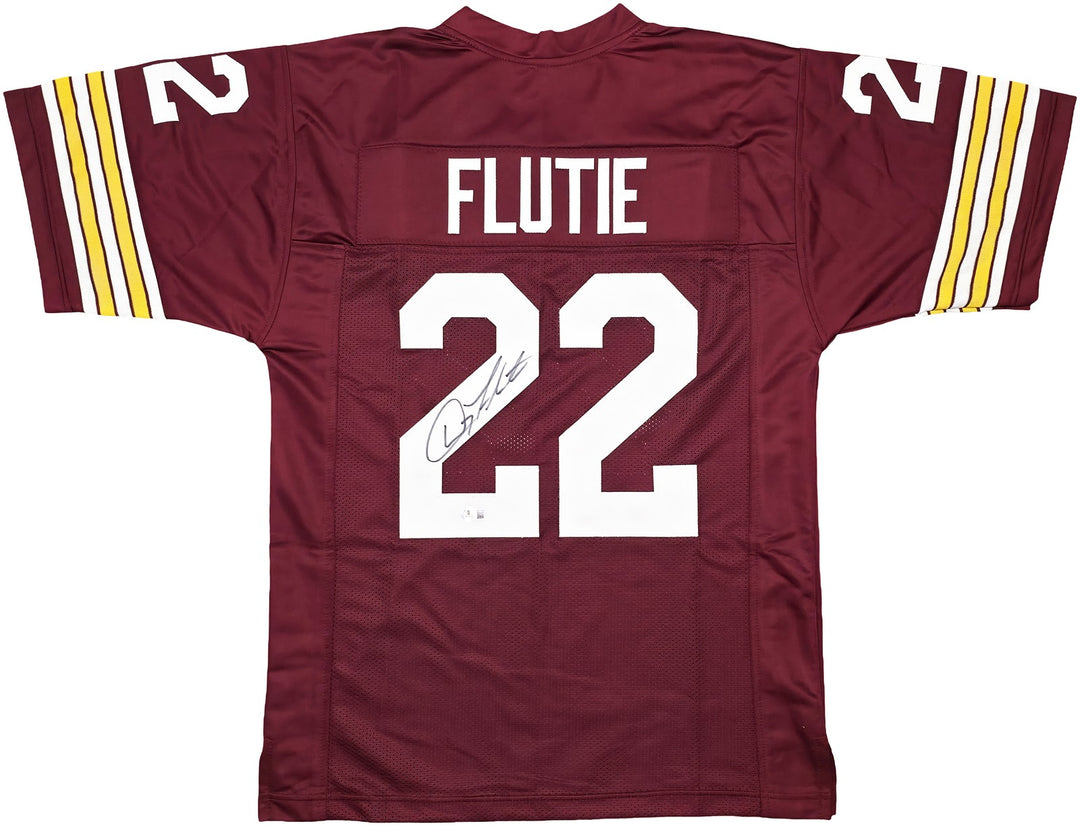 Boston College Eagles Doug Flutie Signed Red Jersey Beckett Witness