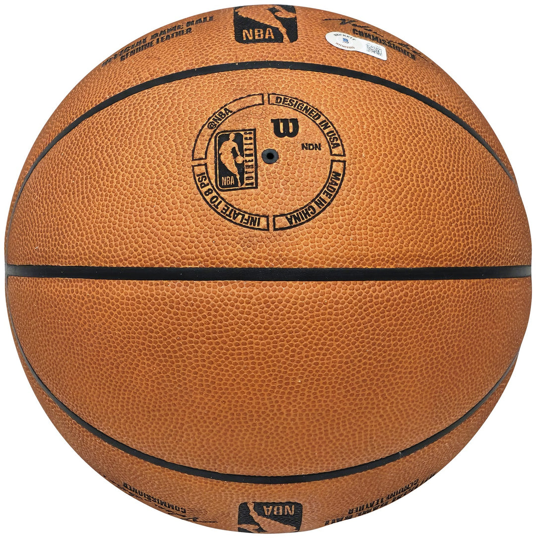 John Stockton Auto Official Game Ball Genuine Leather Basketball Jazz Beckett
