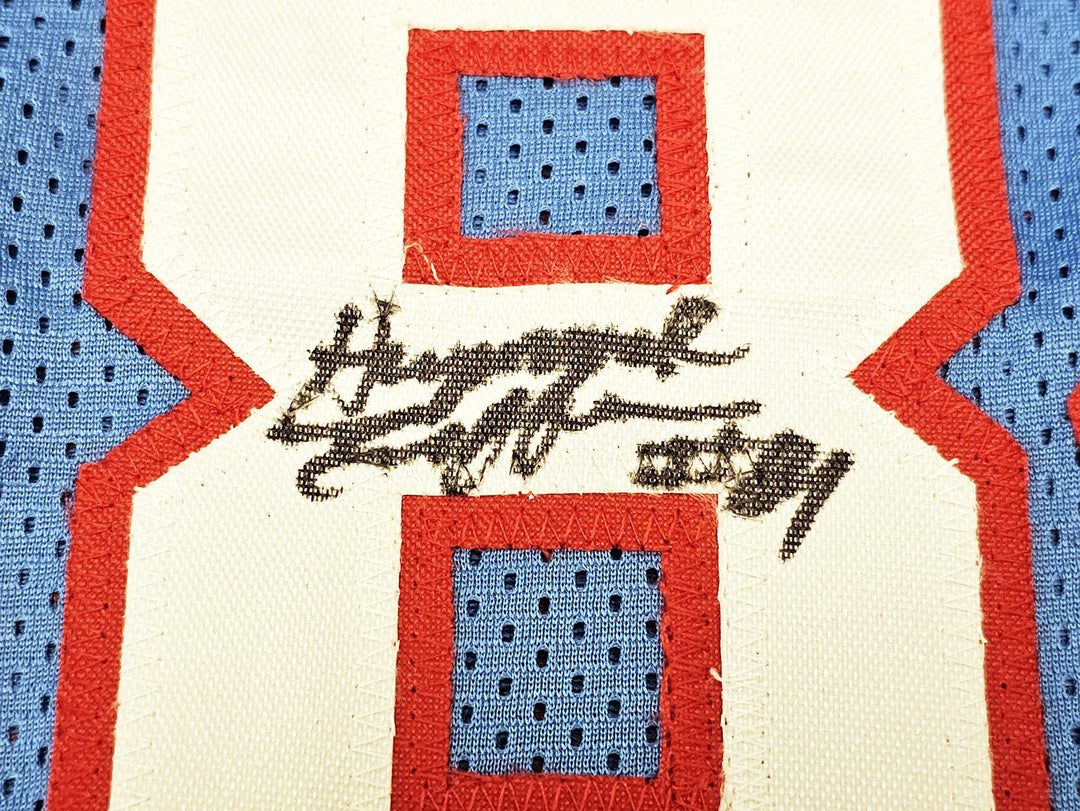 Houston Oilers Run & Shoot Baby Blue With 5 Sigs Signed Jersey Beckett BAS