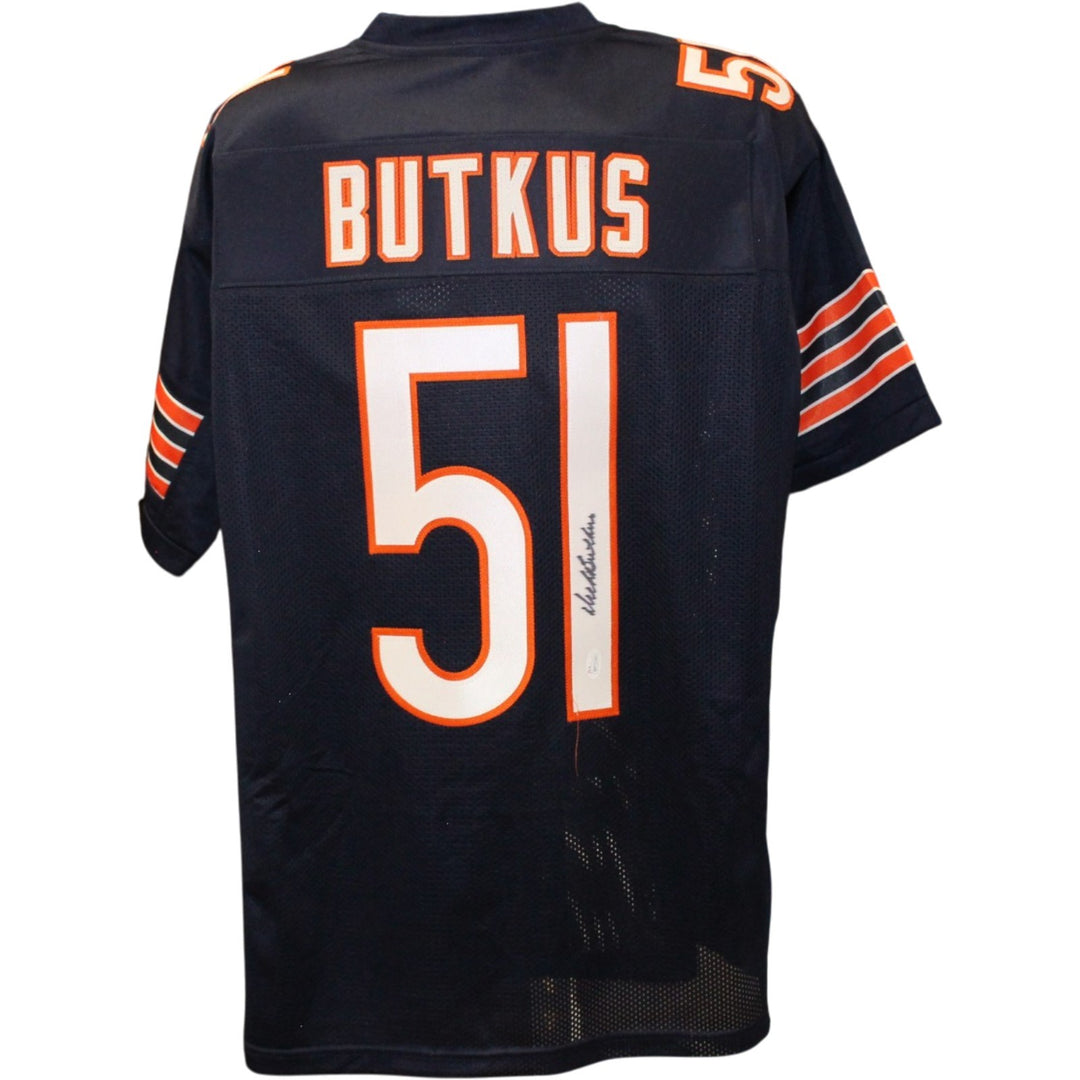 Dick Butkus Autographed/Signed Pro Style Size XL Navy Jersey JSA 57029