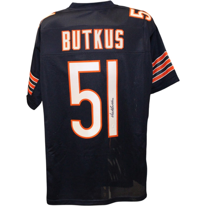Dick Butkus Autographed/Signed Pro Style Size XL Navy Jersey JSA 57029