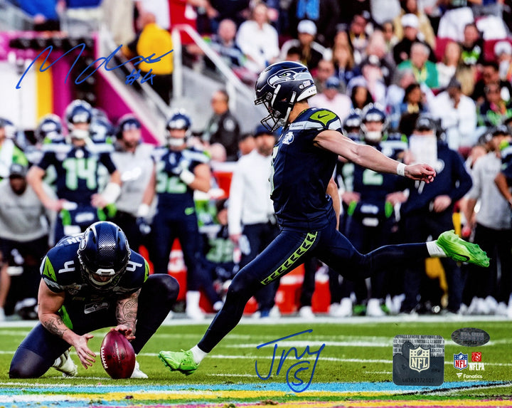 Jason Myers Michael Dickson Signed Seahawks 8x10 Photo MCS COA