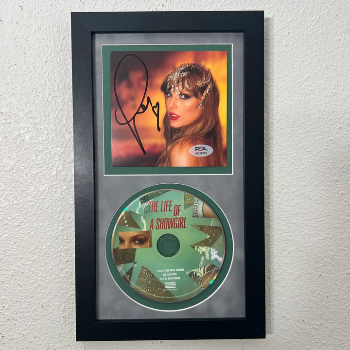 Taylor Swift Signed CD Cover Framed PSA/DNA Autographed The Life of a Showgirl