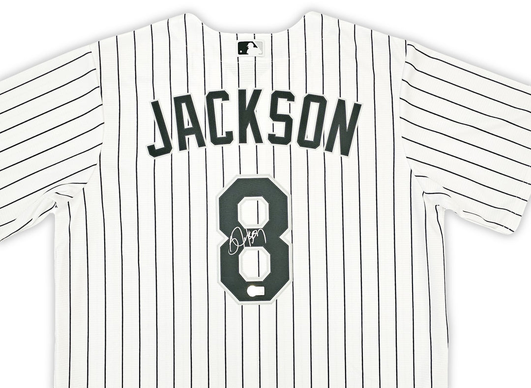 White Sox Bo Jackson Signed White Pinstripe Nike Jersey Size L Beckett Wit