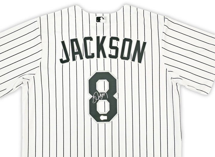 White Sox Bo Jackson Signed White Pinstripe Nike Jersey Size L Beckett Wit
