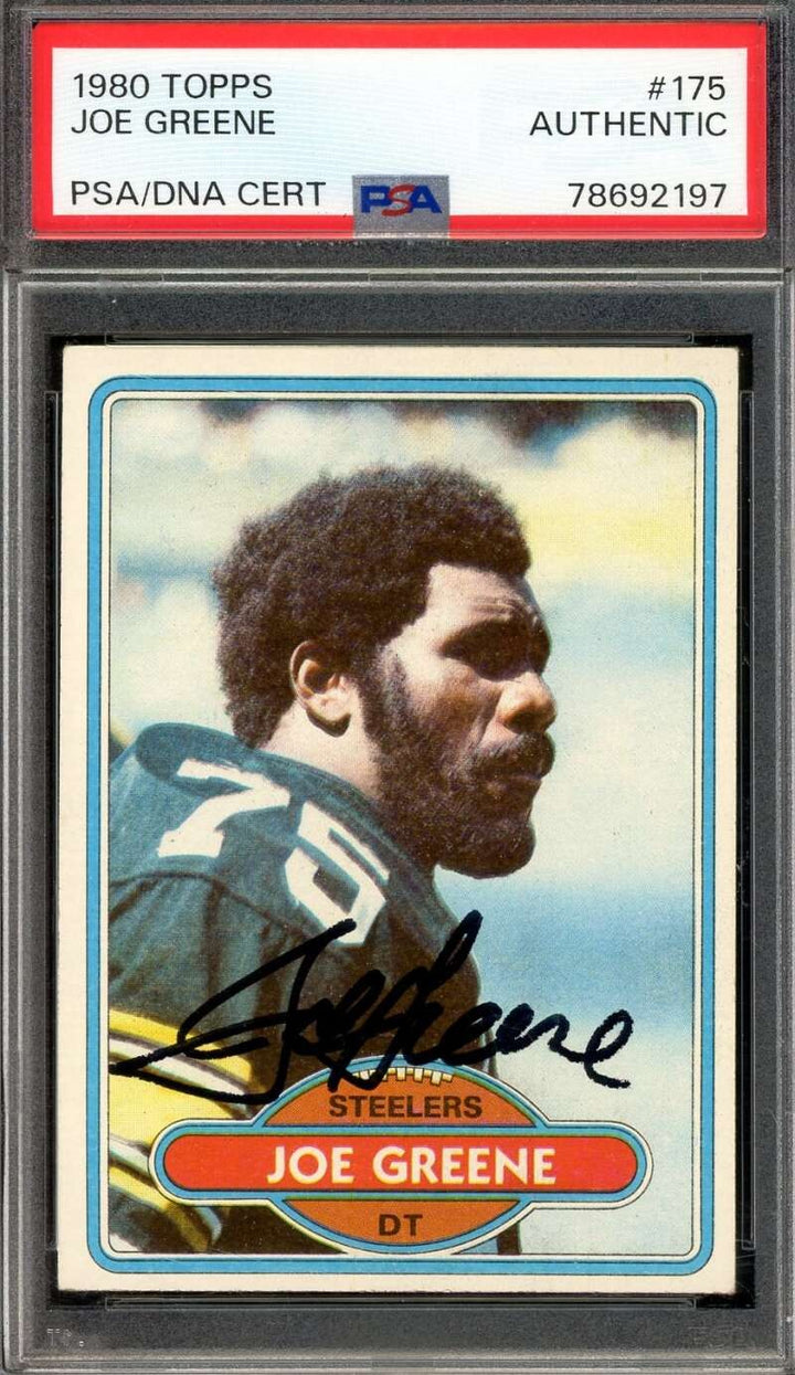 Joe Greene PSA DNA Signed 1980 Topps Autograph Steelers
