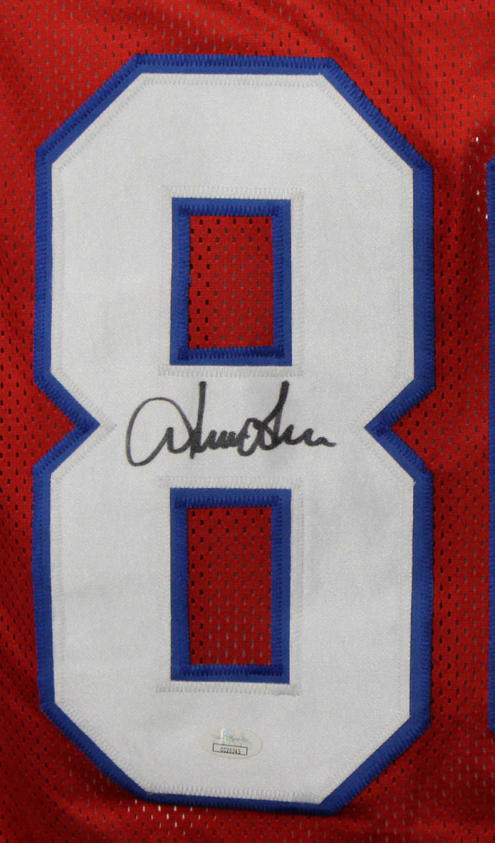 Irving Fryar Autographed/Signed Pro Style Red XL Jersey JSA 21913