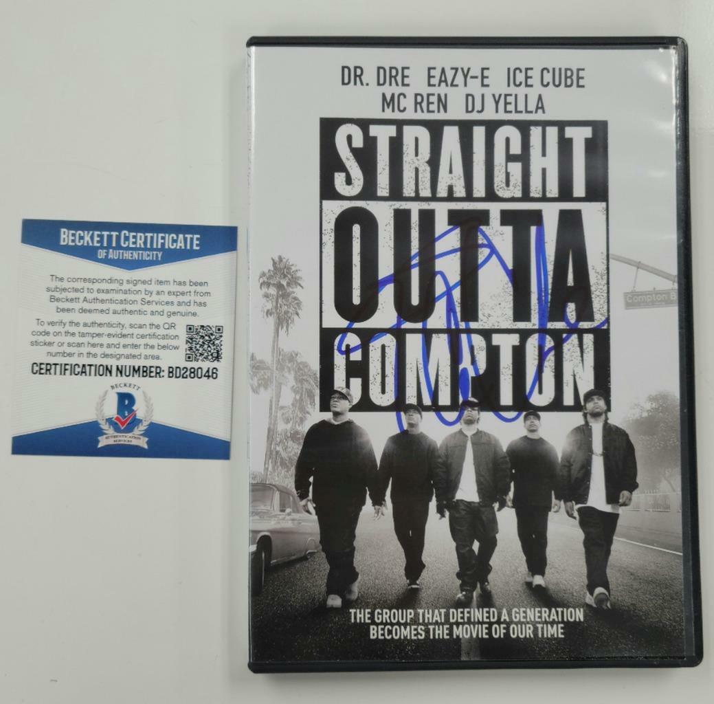 Ice Cube signed Straight Outta Compton DVD Cover ~ Beckett BAS COA