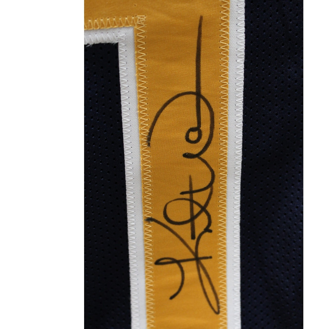 Kurt Warner Autographed/Signed Pro Style Blue XL Jersey Beckett BAS 34236
