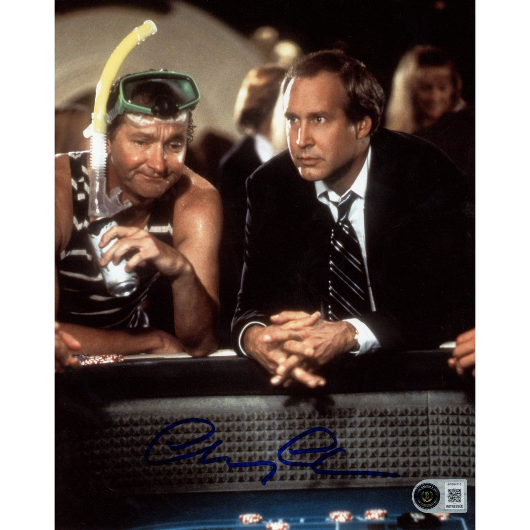 Chevy Chase Autographed/Signed Vegas Vacation 8x10 Photo Beckett WIT 58292