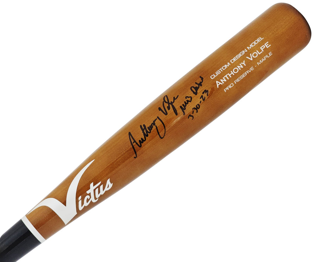Anthony Volpe Auto Brown Victus Player Model Bat Yankees MLB Debut Fanatics