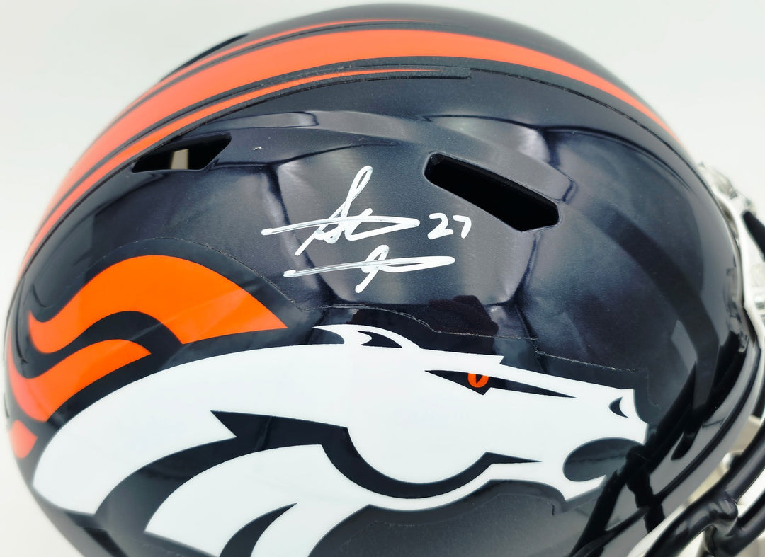 Steve Atwater Signed Denver Broncos Blue 1997-2023 Throwback Full Size Speed