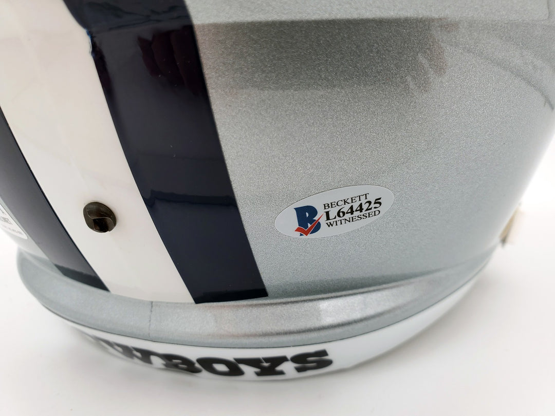 Ezekiel Elliott Signed Dallas Cowboys Full Size Speed Replica Helmet Beckett BAS