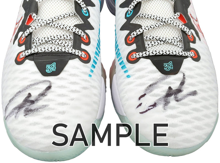 Giannis Antetokounmpo Signed Nike Immortality Shoes Size 15 BAS QR