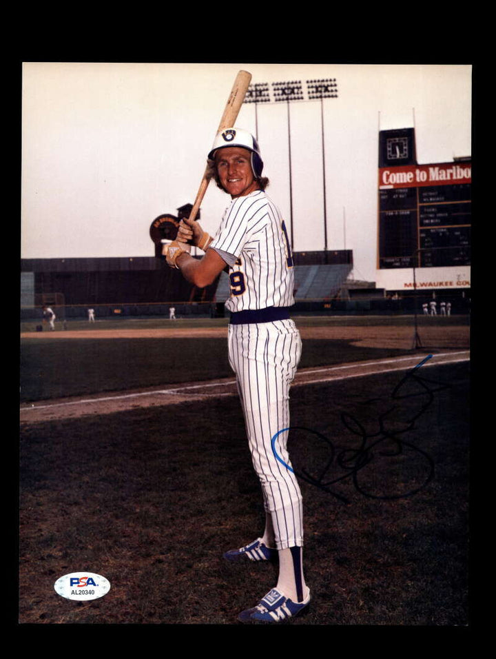 Robin Yount PSA DNA Signed  8x10 Photo Autograph Brewers