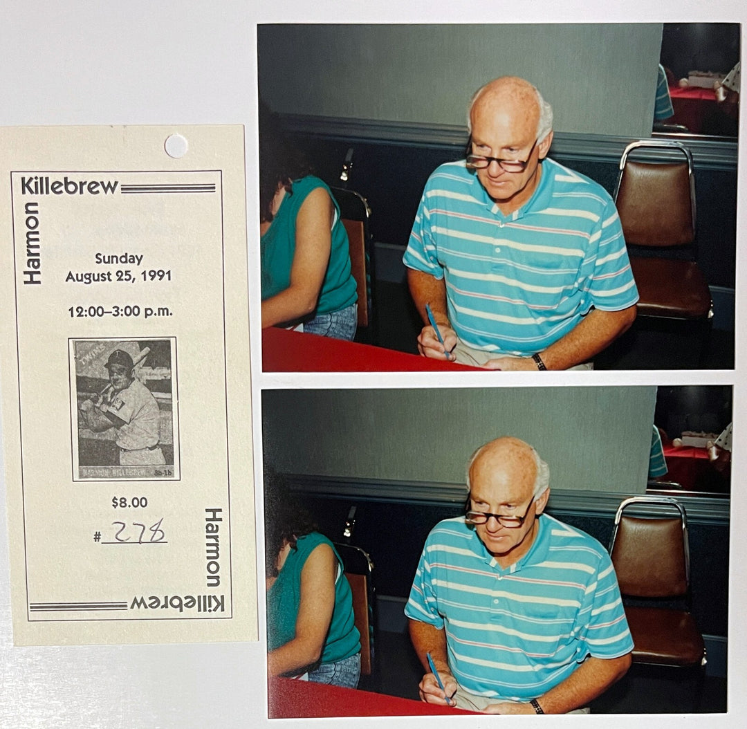 Harmon Killebrew signed Minnesota Twins MLB 8x10 Photo imperfect Framed- COA/HOF