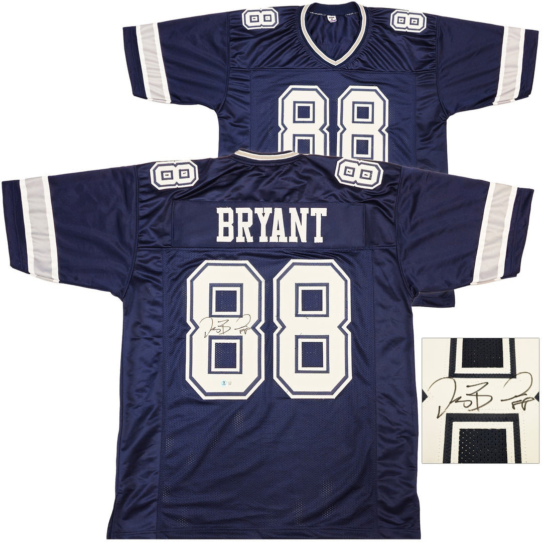 Dallas Cowboys Dez Bryant Signed Navy Jersey Beckett Witness