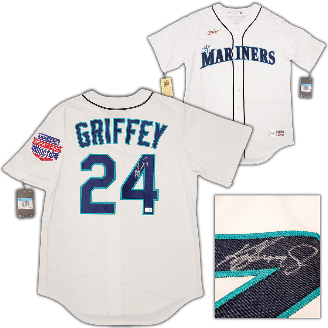 Seattle Mariners Ken Griffey Jr. Signed White Nike Cooperstown Edition Jersey