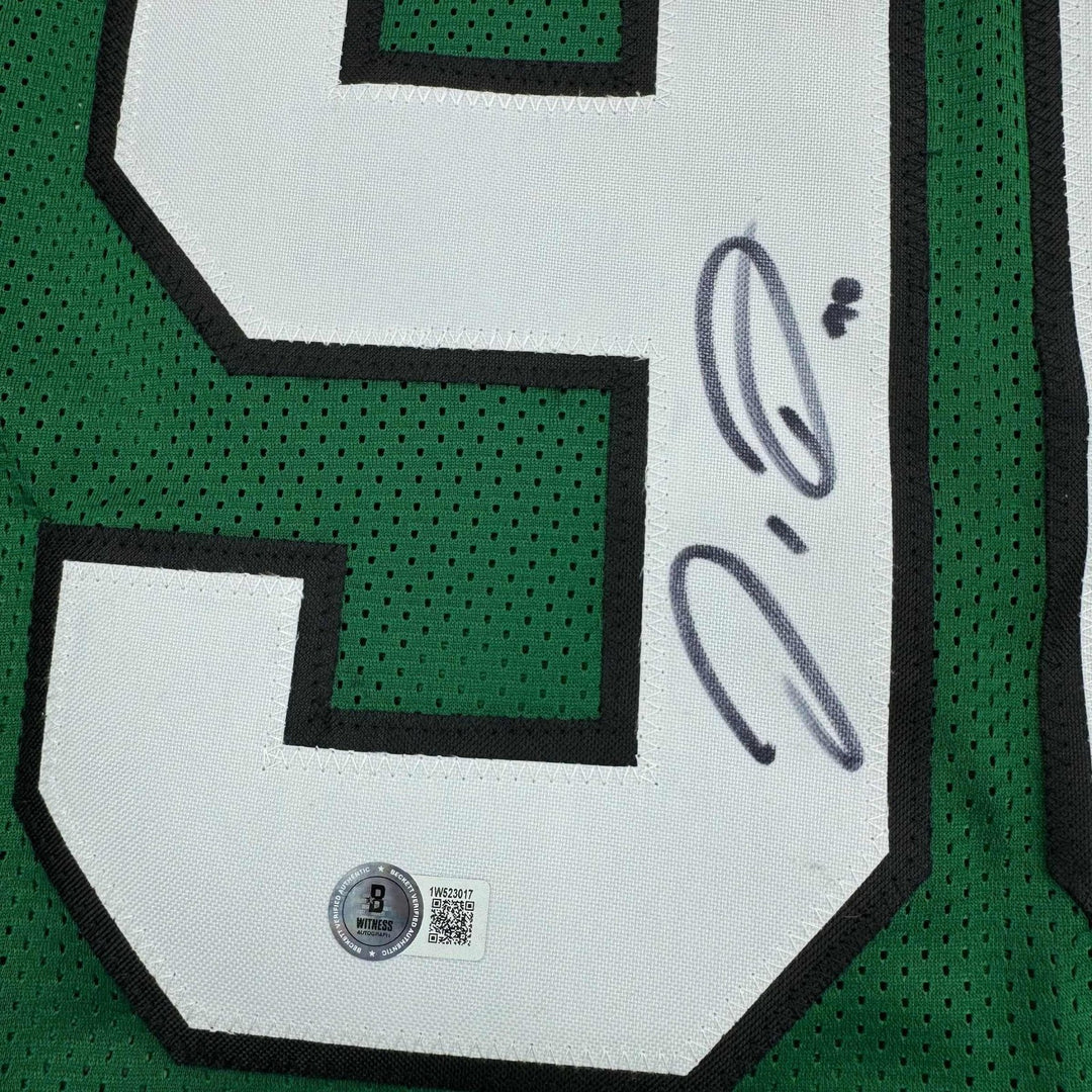 Autographed/Signed Jordan Davis Philadelphia Kelly Green Jersey BAS COA